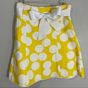 Lilly Pulitzer A-line linen blend polka dot skirt